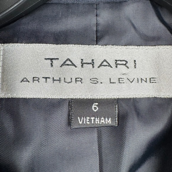 Tahari‎ Arthur S. Levine Blazer Jacket Womens Size 6 Black Career Business - Picture 3 of 9